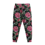 Watercolor Peony Pattern Print Sweatpants
