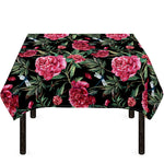 Watercolor Peony Pattern Print Tablecloth