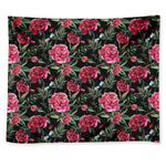 Watercolor Peony Pattern Print Tapestry