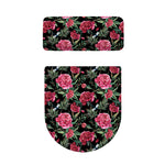 Watercolor Peony Pattern Print Toilet Lid And Tank Cover Set