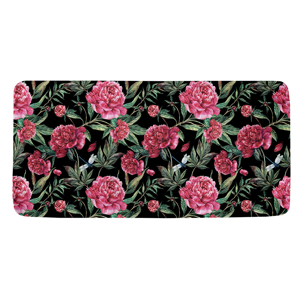 Watercolor Peony Pattern Print Towel