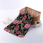 Watercolor Peony Pattern Print Towel