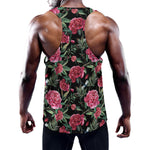 Watercolor Peony Pattern Print Training Tank Top