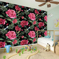 Watercolor Peony Pattern Print Wall Sticker