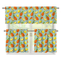Watercolor Pineapple Pattern Print 3 Piece Kitchen Curtains