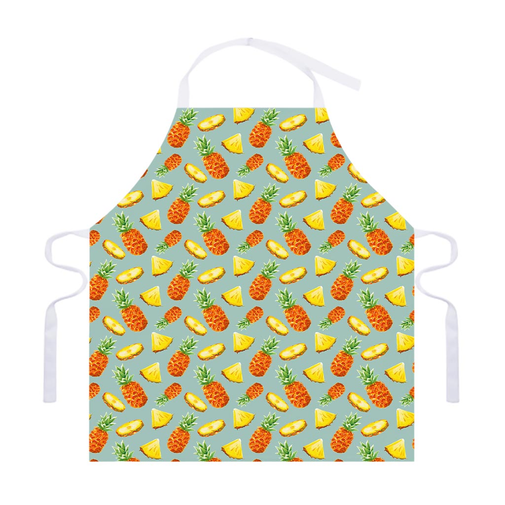Watercolor Pineapple Pattern Print Adjustable Apron