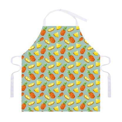Watercolor Pineapple Pattern Print Adjustable Apron