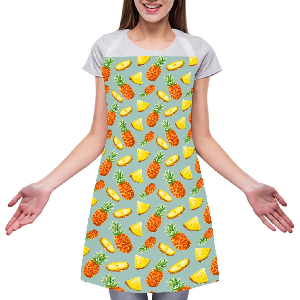 Watercolor Pineapple Pattern Print Adjustable Apron