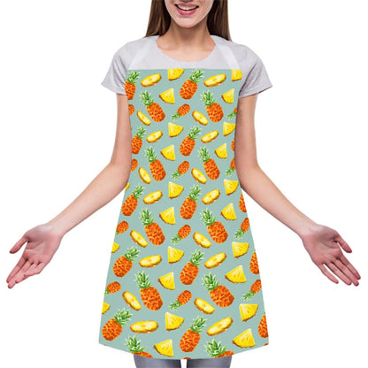 Watercolor Pineapple Pattern Print Adjustable Apron