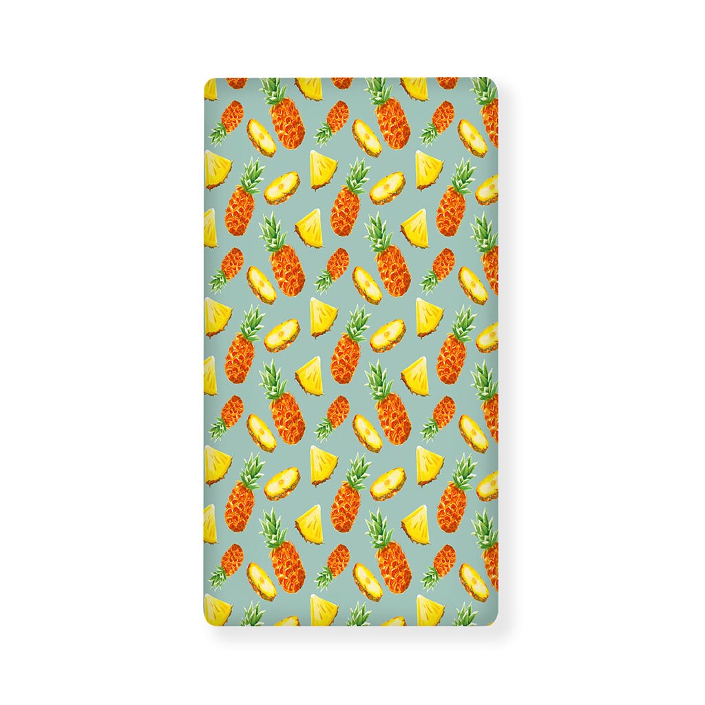 Watercolor Pineapple Pattern Print Baby Crib Sheet