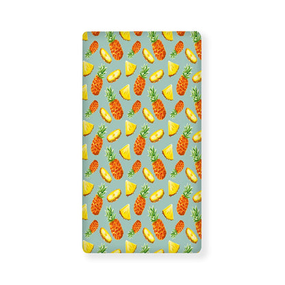 Watercolor Pineapple Pattern Print Baby Crib Sheet