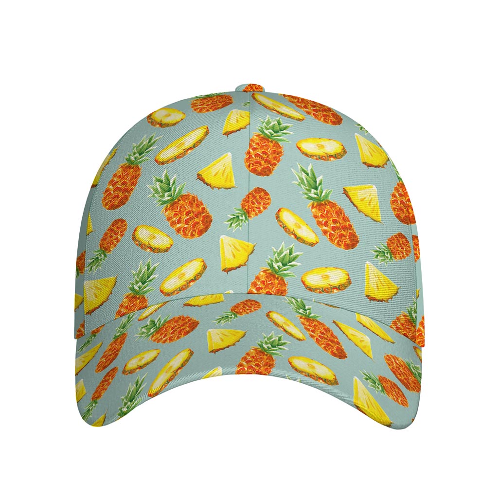 Watercolor Pineapple Pattern Print Baseball Cap