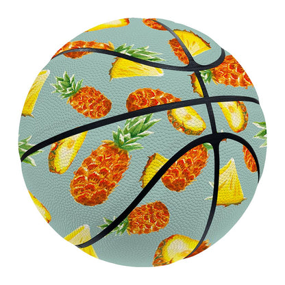 Watercolor Pineapple Pattern Print Basketball