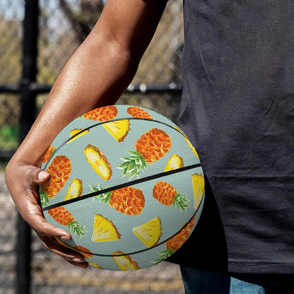 Watercolor Pineapple Pattern Print Basketball