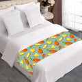 Watercolor Pineapple Pattern Print Bed Runner