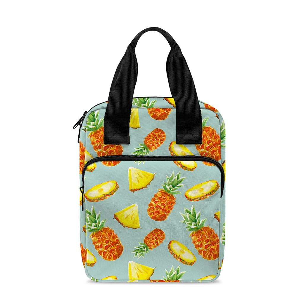 Watercolor Pineapple Pattern Print Bible Tote Bag