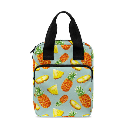 Watercolor Pineapple Pattern Print Bible Tote Bag