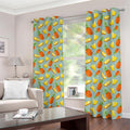 Watercolor Pineapple Pattern Print Dimout Grommet Curtains