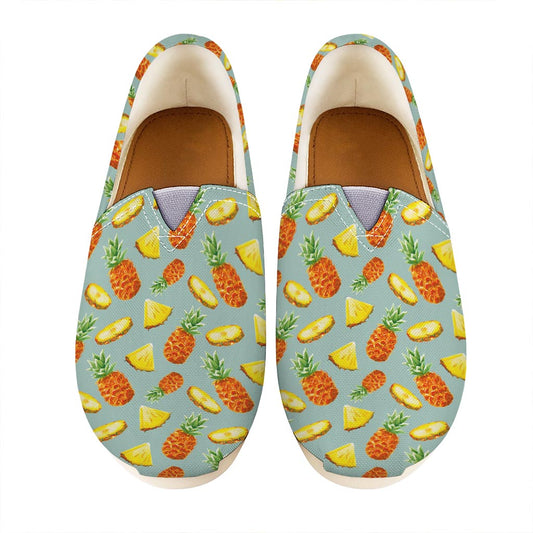 Watercolor Pineapple Pattern Print Casual Shoes