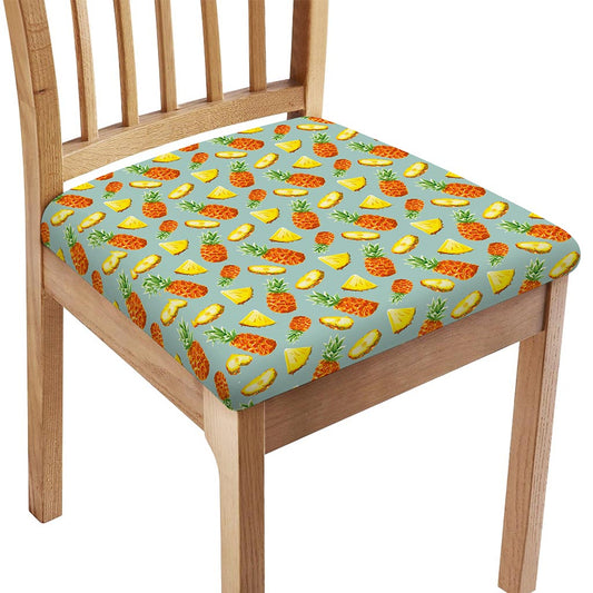 Watercolor Pineapple Pattern Print Chair Cushion Cover