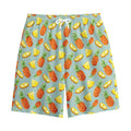 Watercolor Pineapple Pattern Print Cotton Shorts