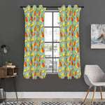 Watercolor Pineapple Pattern Print Curtain