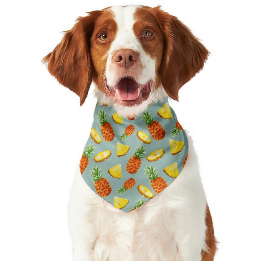Watercolor Pineapple Pattern Print Dog Bandana