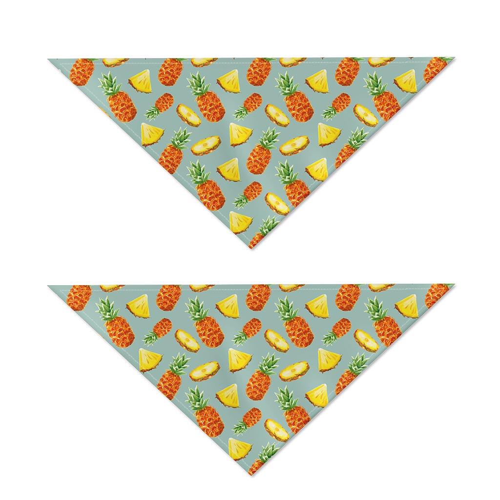 Watercolor Pineapple Pattern Print Dog Bandana
