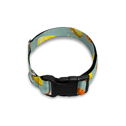 Watercolor Pineapple Pattern Print Dog Collar