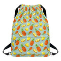 Watercolor Pineapple Pattern Print Drawstring Backpack