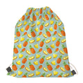 Watercolor Pineapple Pattern Print Drawstring Bag