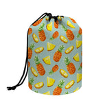 Watercolor Pineapple Pattern Print Drawstring Makeup Bag