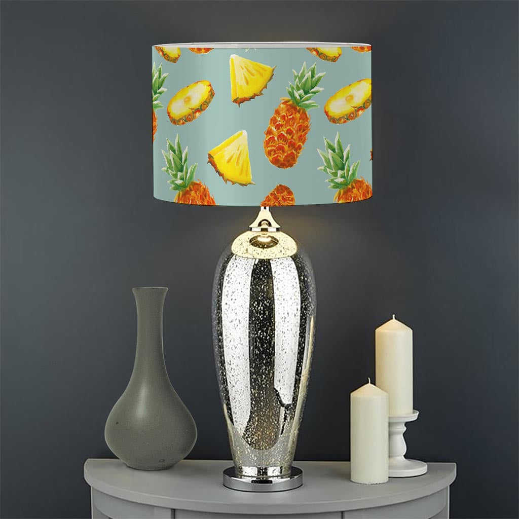 Watercolor Pineapple Pattern Print Drum Lamp Shade