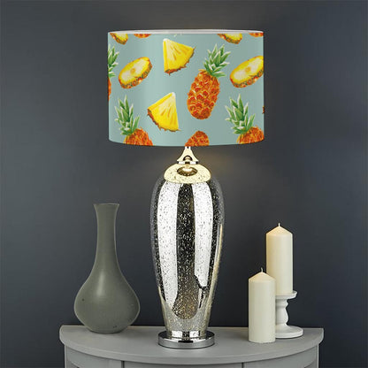 Watercolor Pineapple Pattern Print Drum Lamp Shade