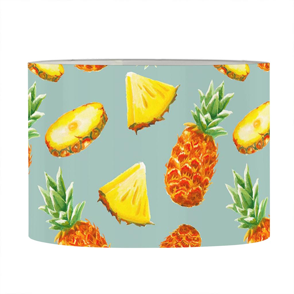Watercolor Pineapple Pattern Print Drum Lamp Shade
