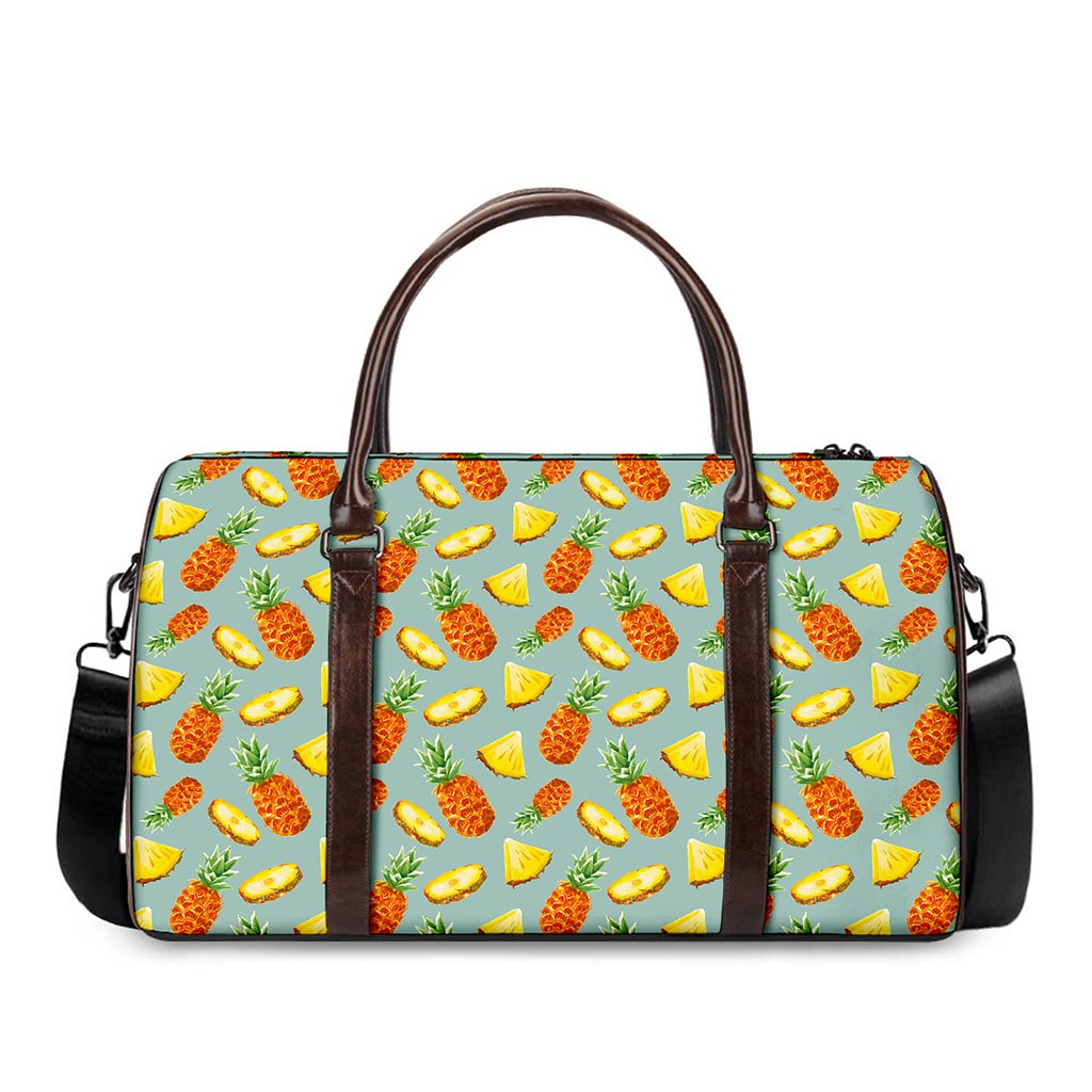 Watercolor Pineapple Pattern Print Duffle Bag