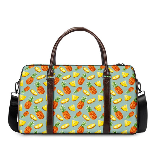 Watercolor Pineapple Pattern Print Duffle Bag