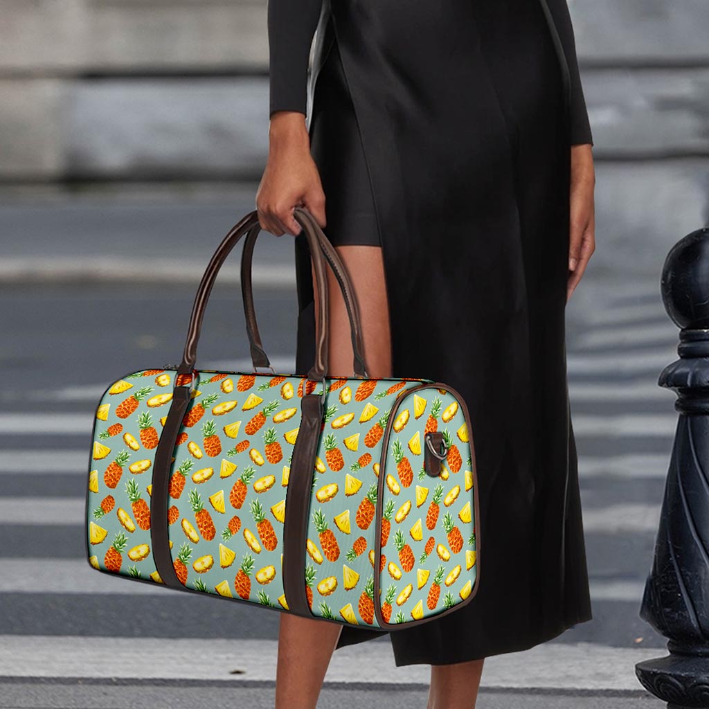 Watercolor Pineapple Pattern Print Duffle Bag