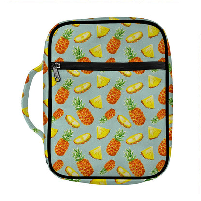 Watercolor Pineapple Pattern Print Front Pocket Bible Bag
