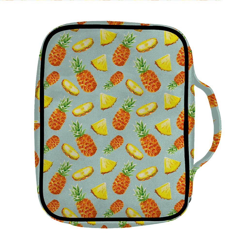 Watercolor Pineapple Pattern Print Front Pocket Bible Bag