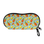 Watercolor Pineapple Pattern Print Glasses Case