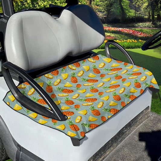 Watercolor Pineapple Pattern Print Golf Cart Seat Cover
