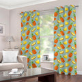 Watercolor Pineapple Pattern Print Grommet Curtains