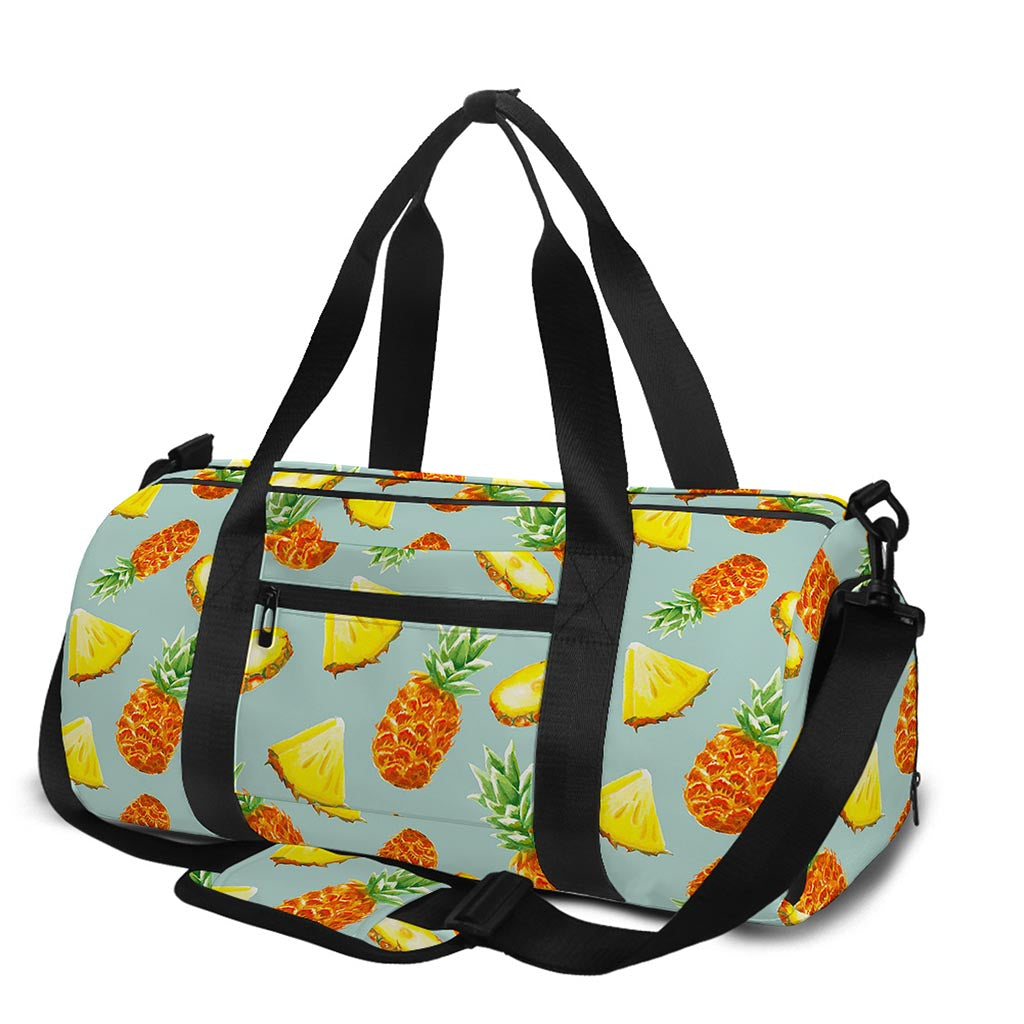 Watercolor Pineapple Pattern Print Gym Bag