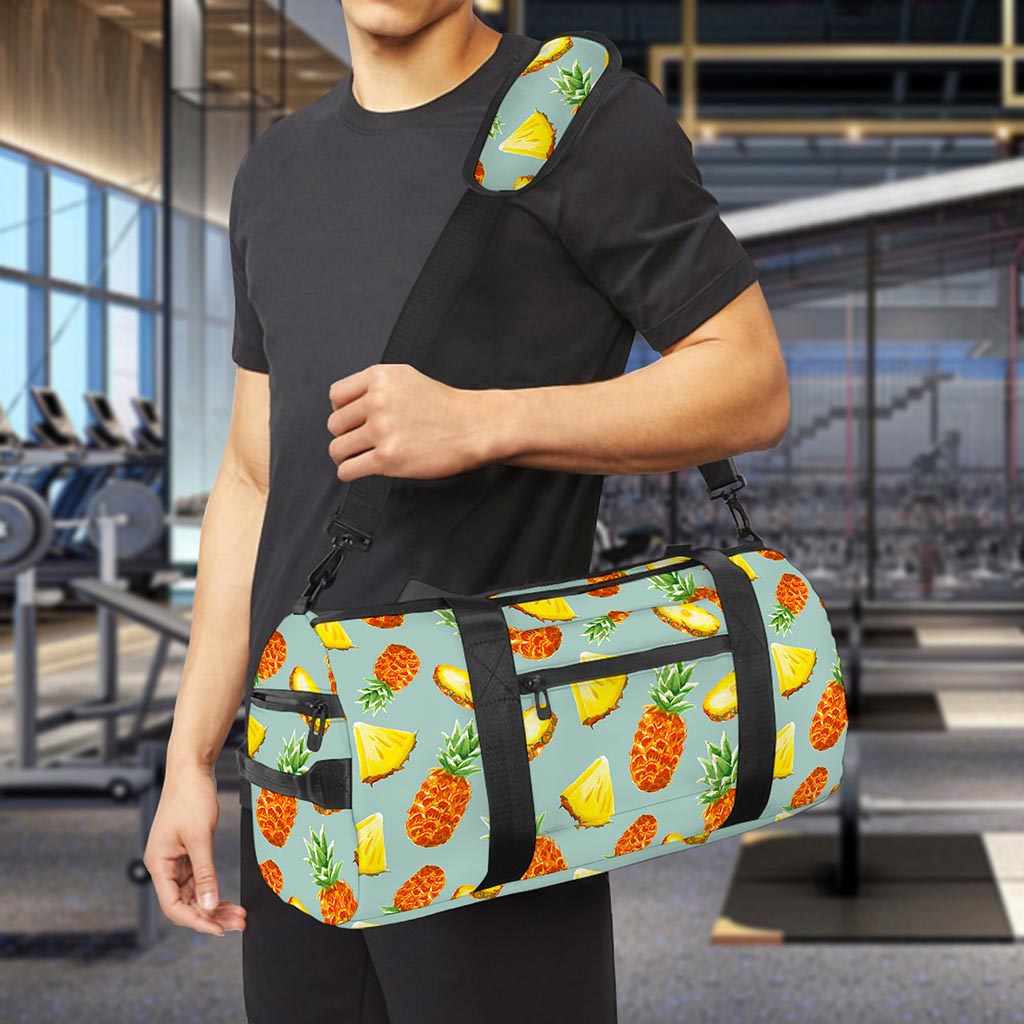 Watercolor Pineapple Pattern Print Gym Bag