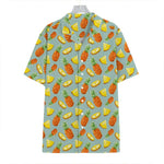 Watercolor Pineapple Pattern Print Hawaiian Shirt