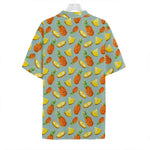 Watercolor Pineapple Pattern Print Hawaiian Shirt