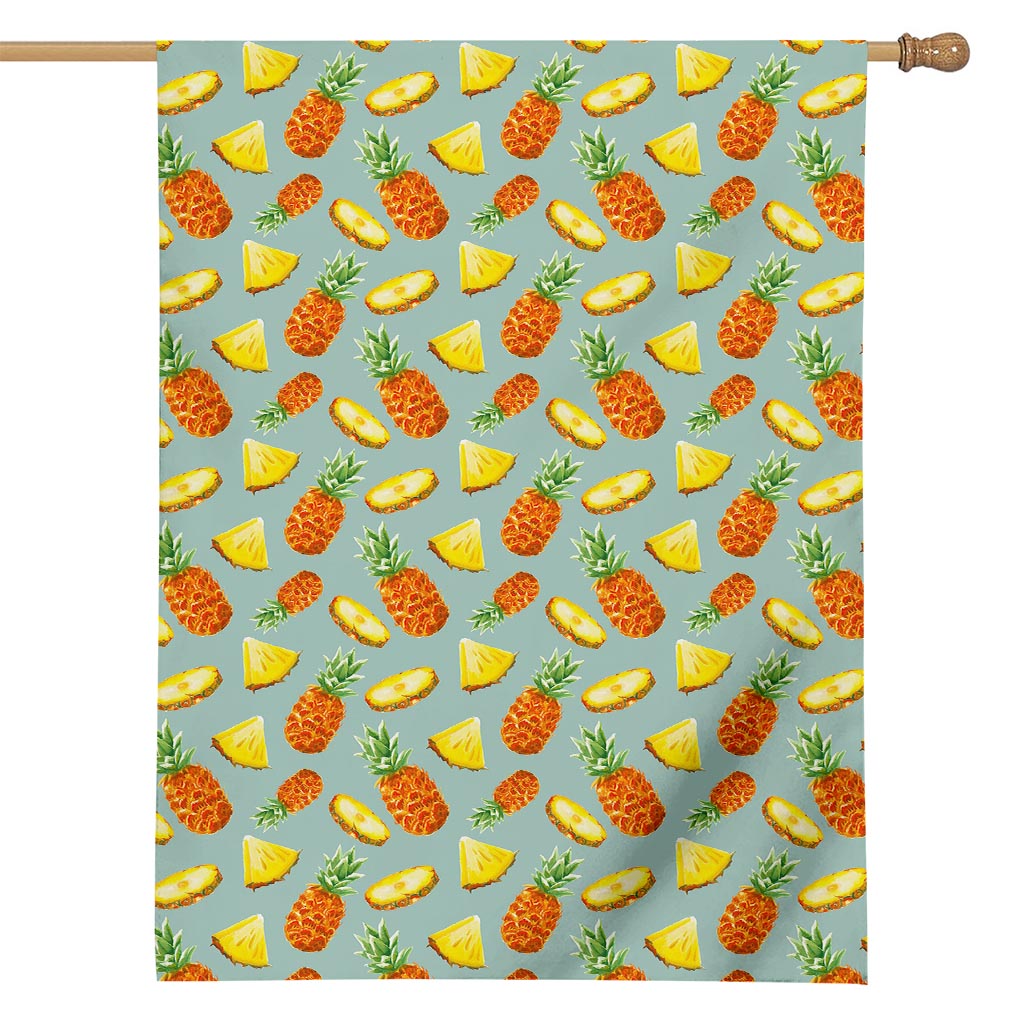 Watercolor Pineapple Pattern Print House Flag