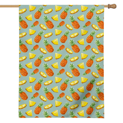 Watercolor Pineapple Pattern Print House Flag