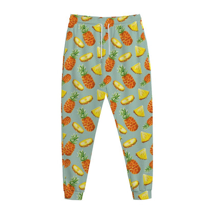 Watercolor Pineapple Pattern Print Jogger Pants
